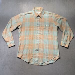 J.J. Cochran Mens Large 16-16.5 Multicolor Plaid Button Up Long Sleeve Shirt